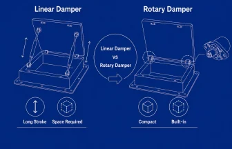 How Rotary Dampers Solve Linear Damper Challenges in Space-Saving Design