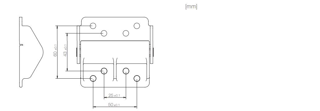 Dimensions related to mounting of TD89 rotary damper